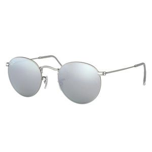 Ray-Ban Round Flash Lenses Sunglasses - Silver